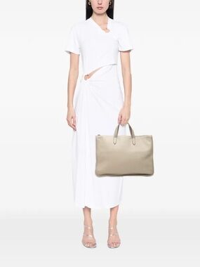 Loewe Toledo Leather Briefcase Bag Taupe 2011 | Soft Structured Luxury